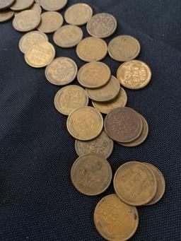 1 Roll of Approximately 50 Wheat Pennies