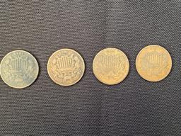 1 Lot of 4- 2 Cent Coins