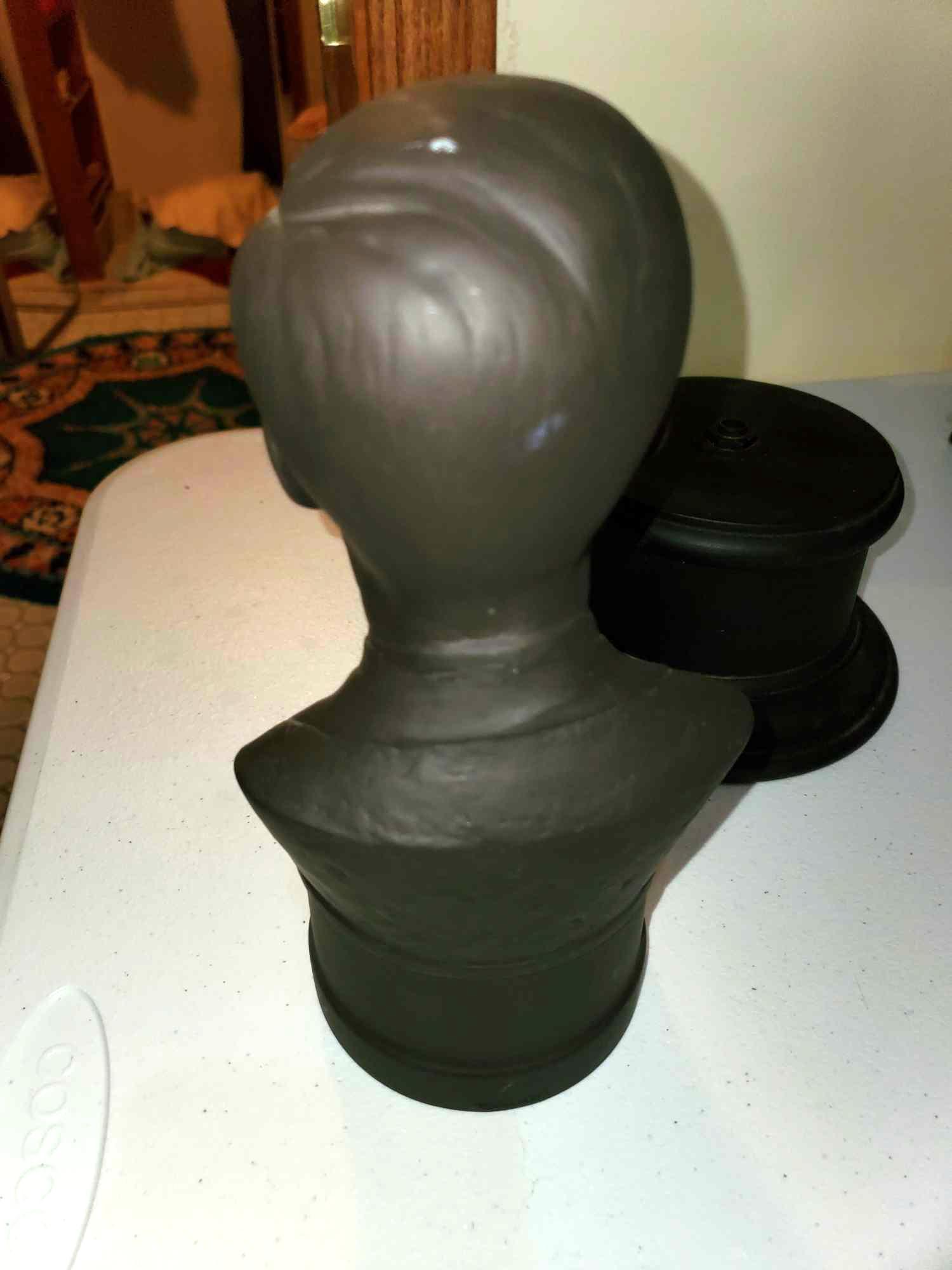 Wedgwood Basalt "John f. Kennedy" Bust with Base, Black Basalt