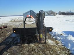 2003 Felling FT18, 30 ft. gooseneck trailer, tandem dual axles, dove tail, ramps