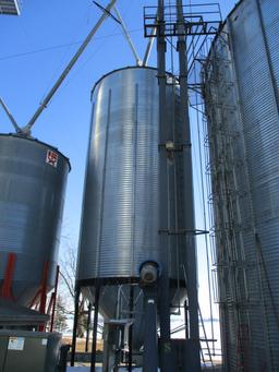 Westeel 9,000 bushel wet holding bin