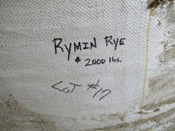 2,000 Pounds of Rymin Rye, purchased in  2020