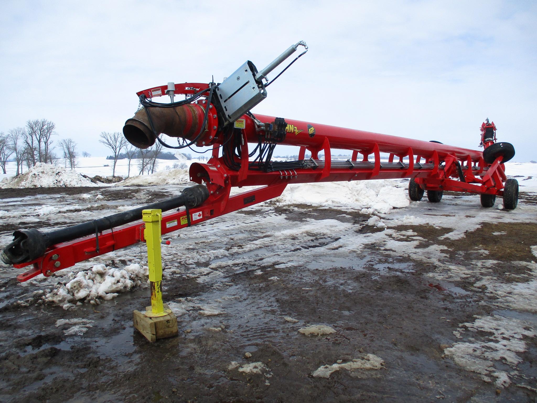 2022 Nuhn Mod 0738, 12" x 58' Lagoon pump, dual wheels w/wings, stainless steel lines, remote