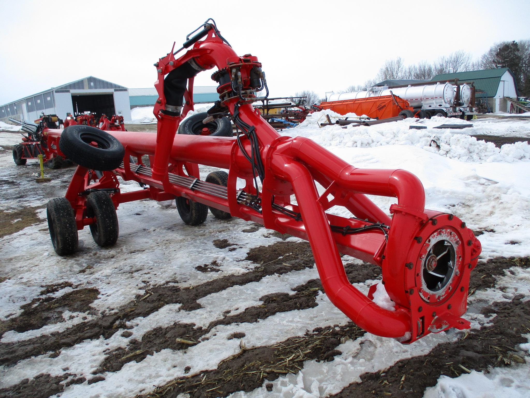 2022 Nuhn Mod 0738, 12" x 58' Lagoon pump, dual wheels w/wings, stainless steel lines, remote