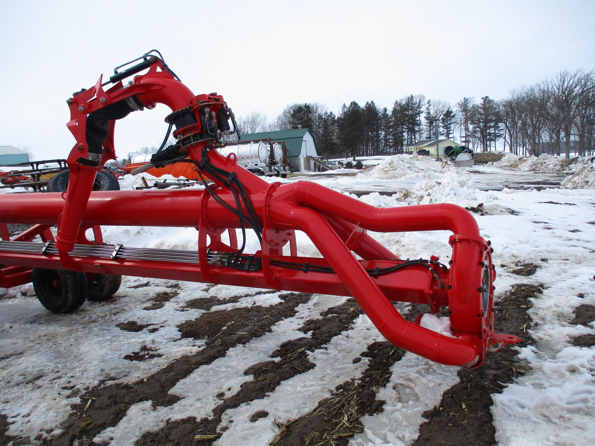 2022 Nuhn Mod 0738, 12" x 58' Lagoon pump, dual wheels w/wings, stainless steel lines, remote