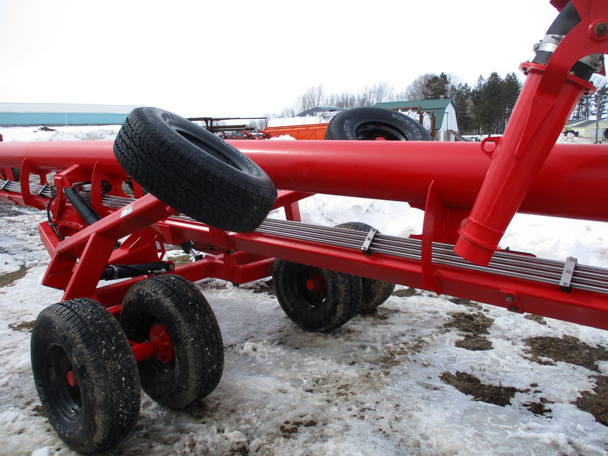 2022 Nuhn Mod 0738, 12" x 58' Lagoon pump, dual wheels w/wings, stainless steel lines, remote