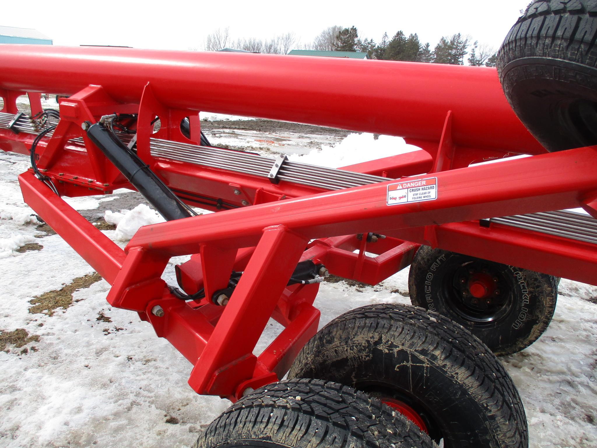 2022 Nuhn Mod 0738, 12" x 58' Lagoon pump, dual wheels w/wings, stainless steel lines, remote