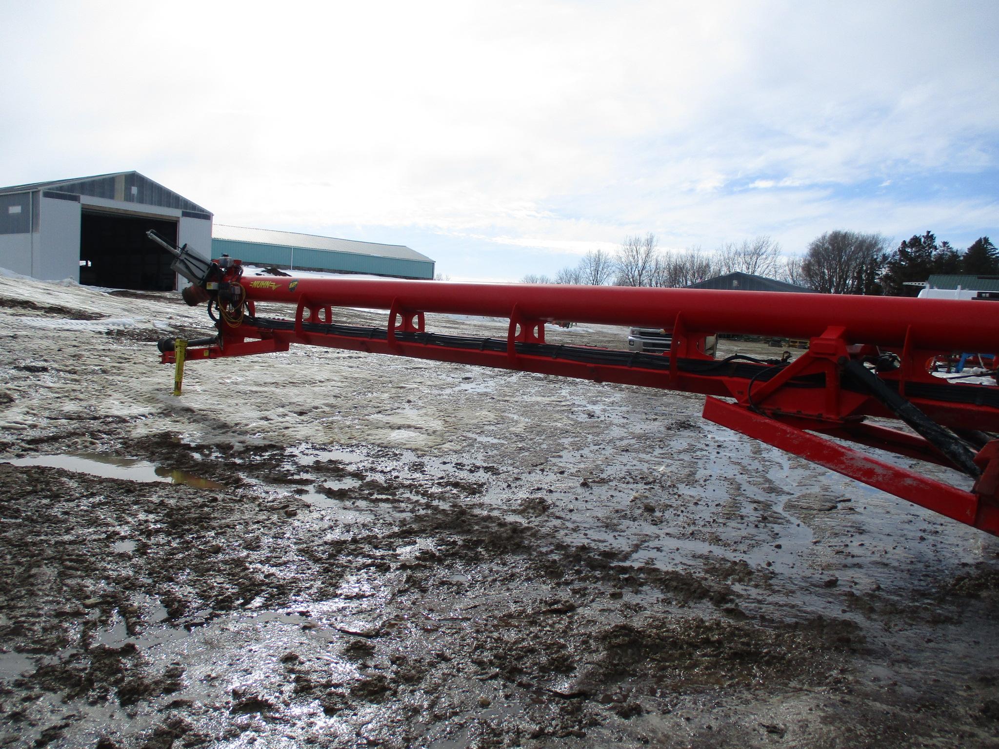 2021 Nuhn Mod 0738, 12" x 58' Lagoon pump, dual wheels w/wings, remote control, white iron sand