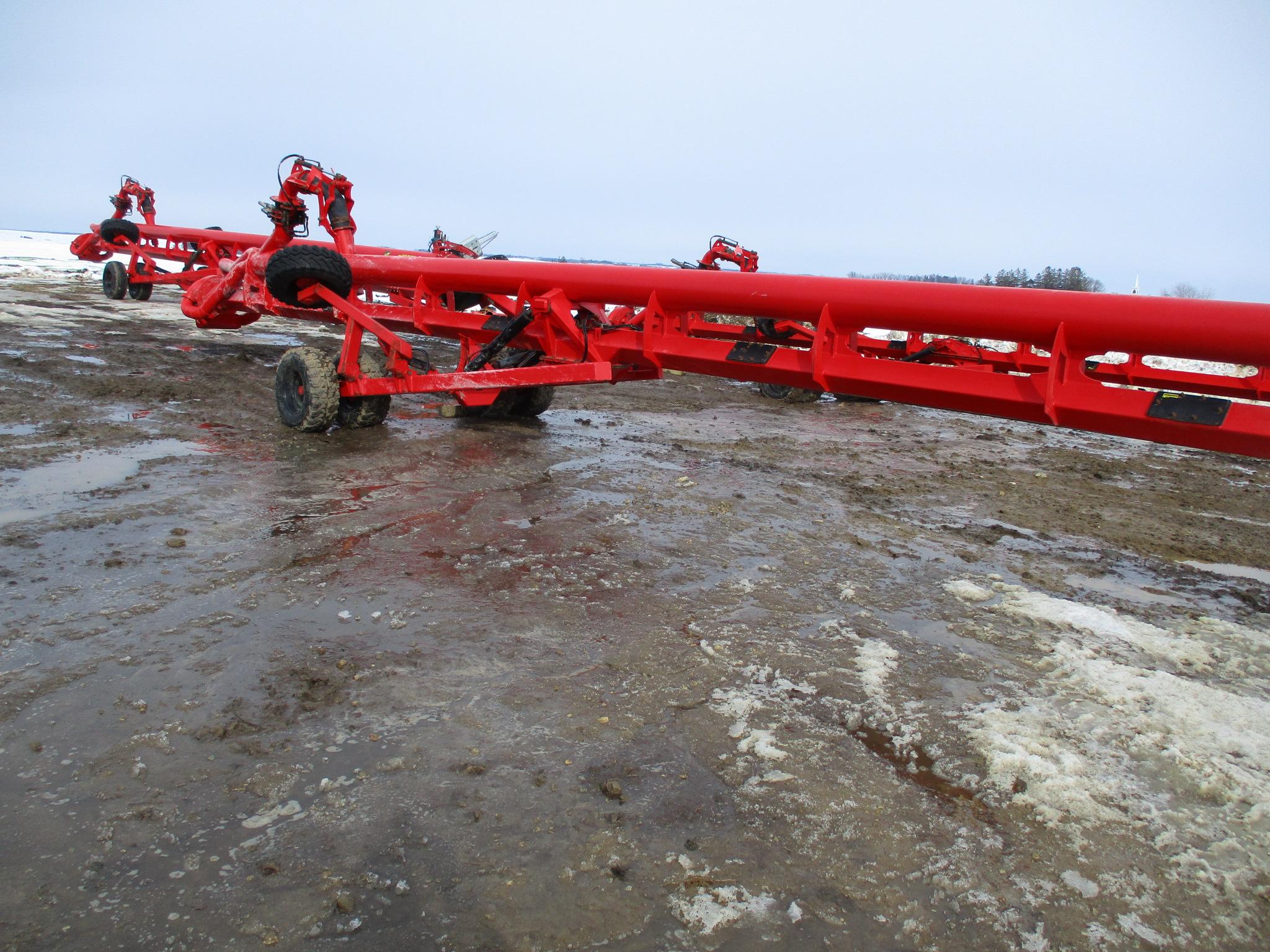 2021 Nuhn Mod 0738, 12" x 58' Lagoon pump, dual wheels w/wings, remote control, white iron sand
