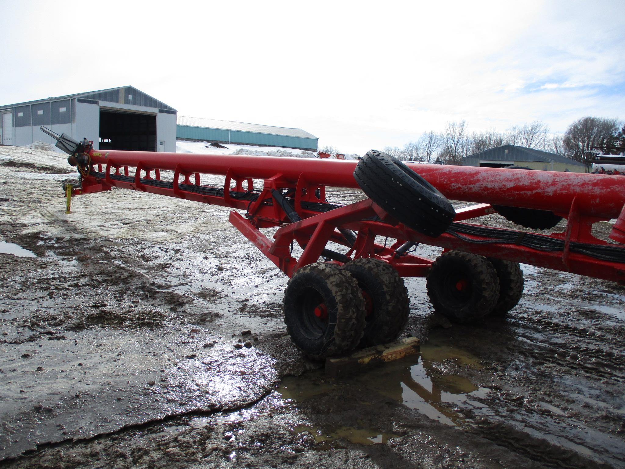 2021 Nuhn Mod 0738, 12" x 58' Lagoon pump, dual wheels w/wings, remote control, white iron sand