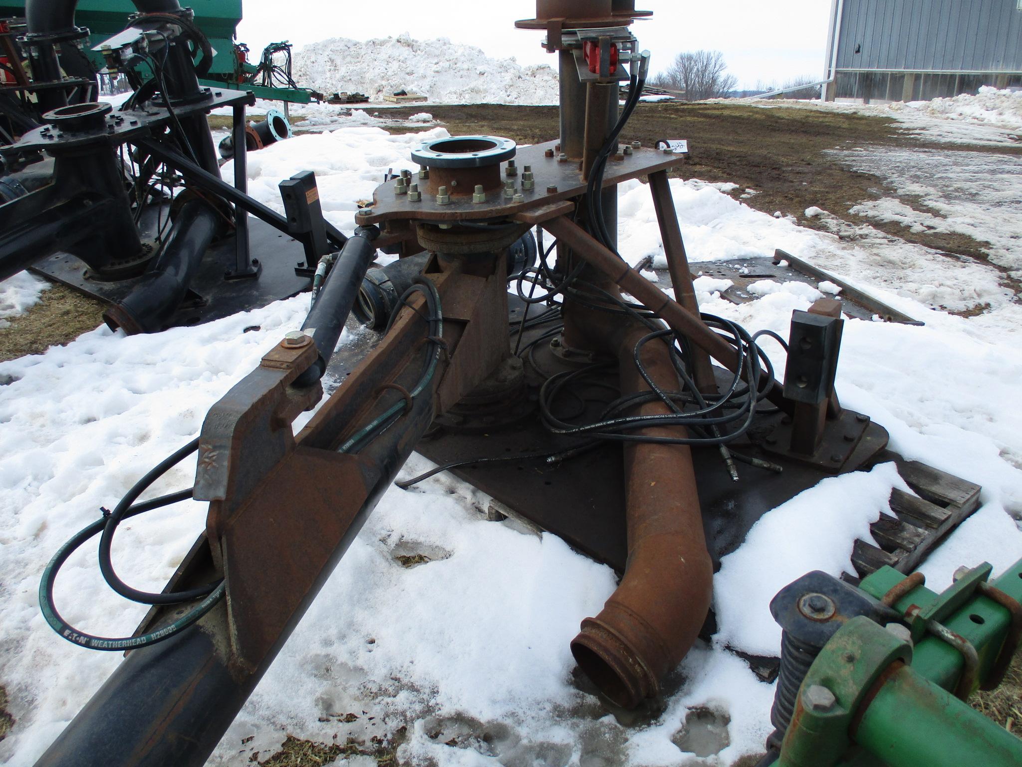 Shop Built 25', 8" swing arm, reduced to 6" pul, JD 4WD Mnt. bracket, 8" slicer valve