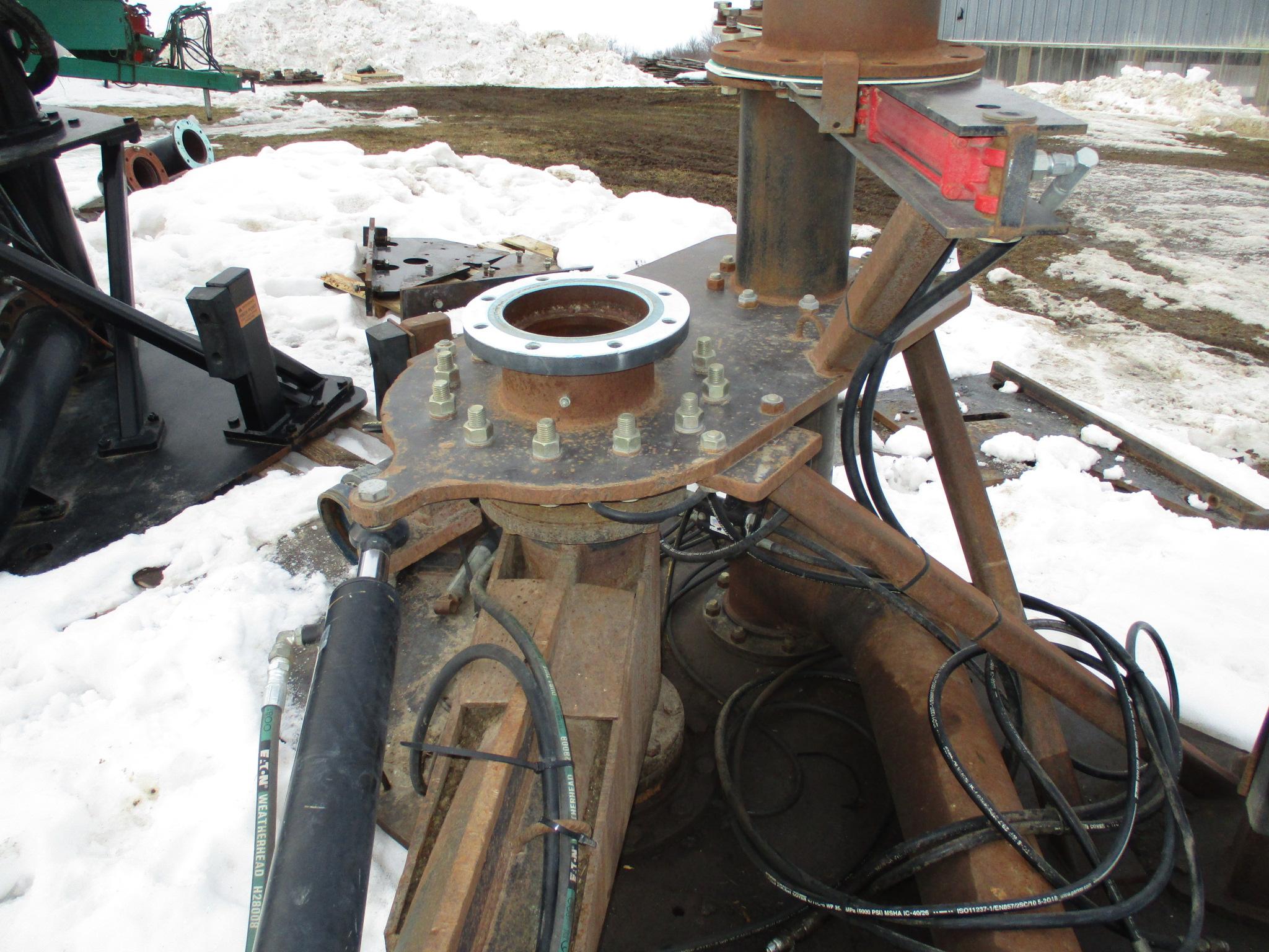 Shop Built 25', 8" swing arm, reduced to 6" pul, JD 4WD Mnt. bracket, 8" slicer valve