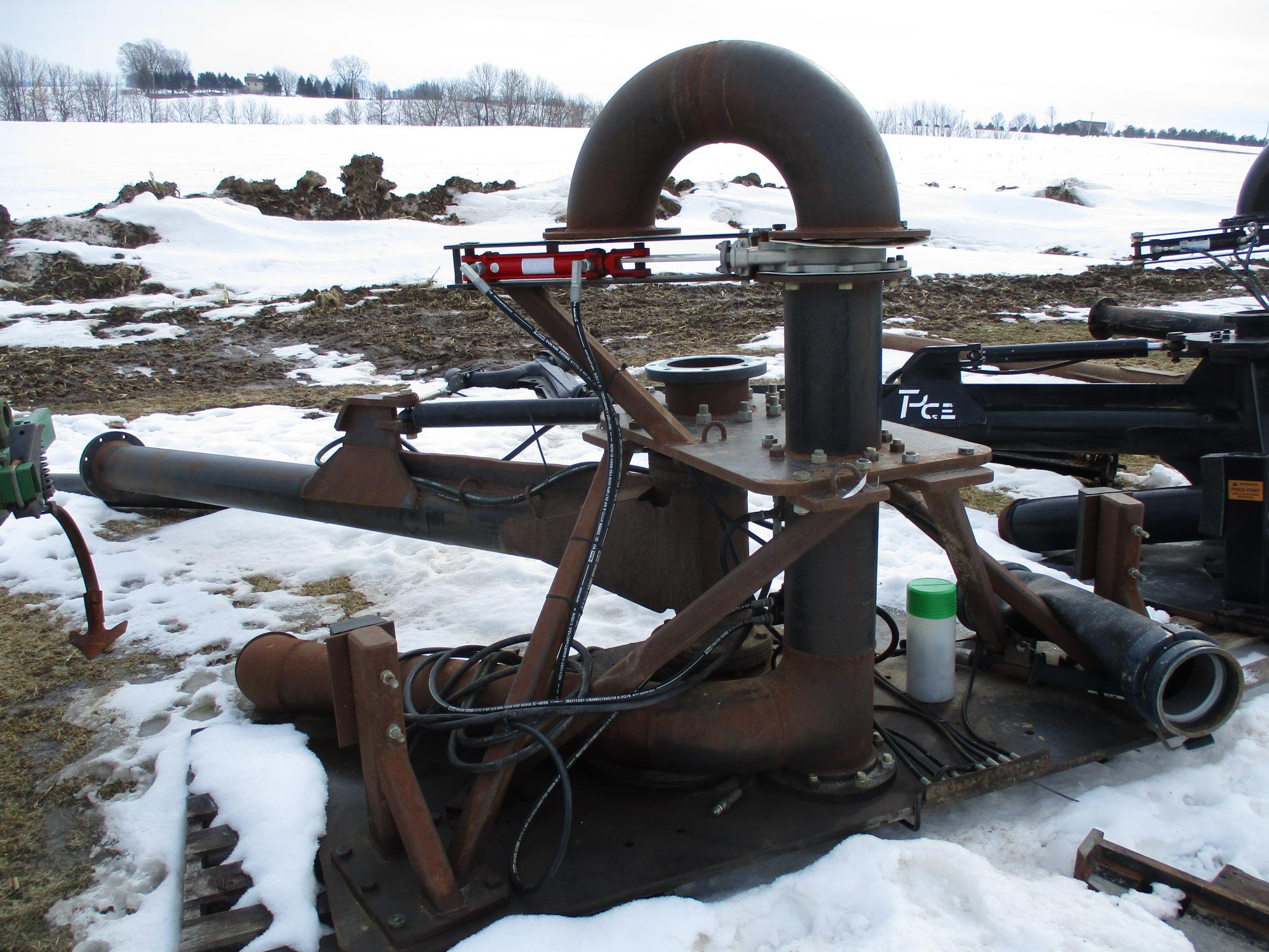Shop Built 25', 8" swing arm, reduced to 6" pul, JD 4WD Mnt. bracket, 8" slicer valve