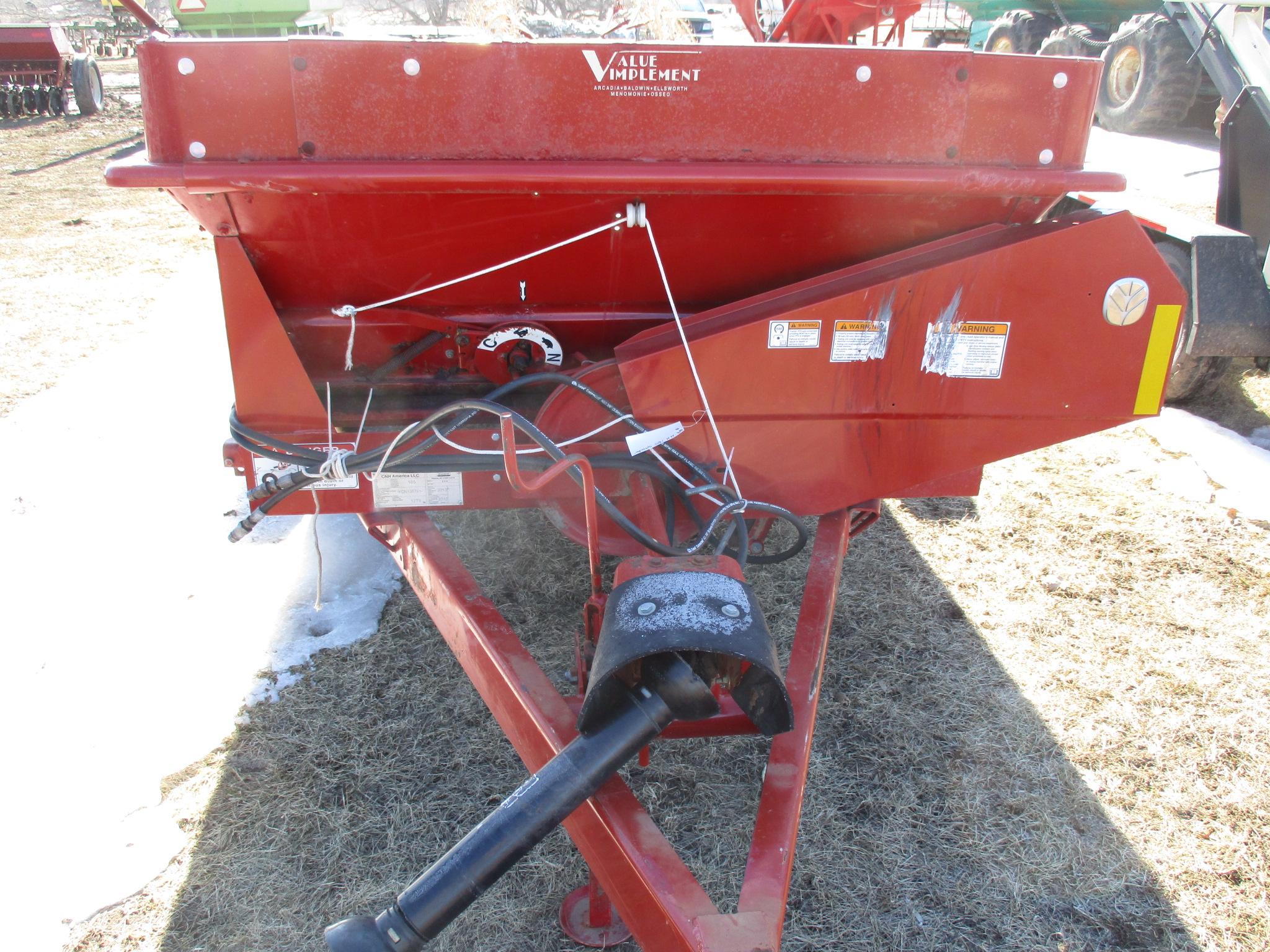 New Holland 185 manure spreader, tandem, Hyd end gate