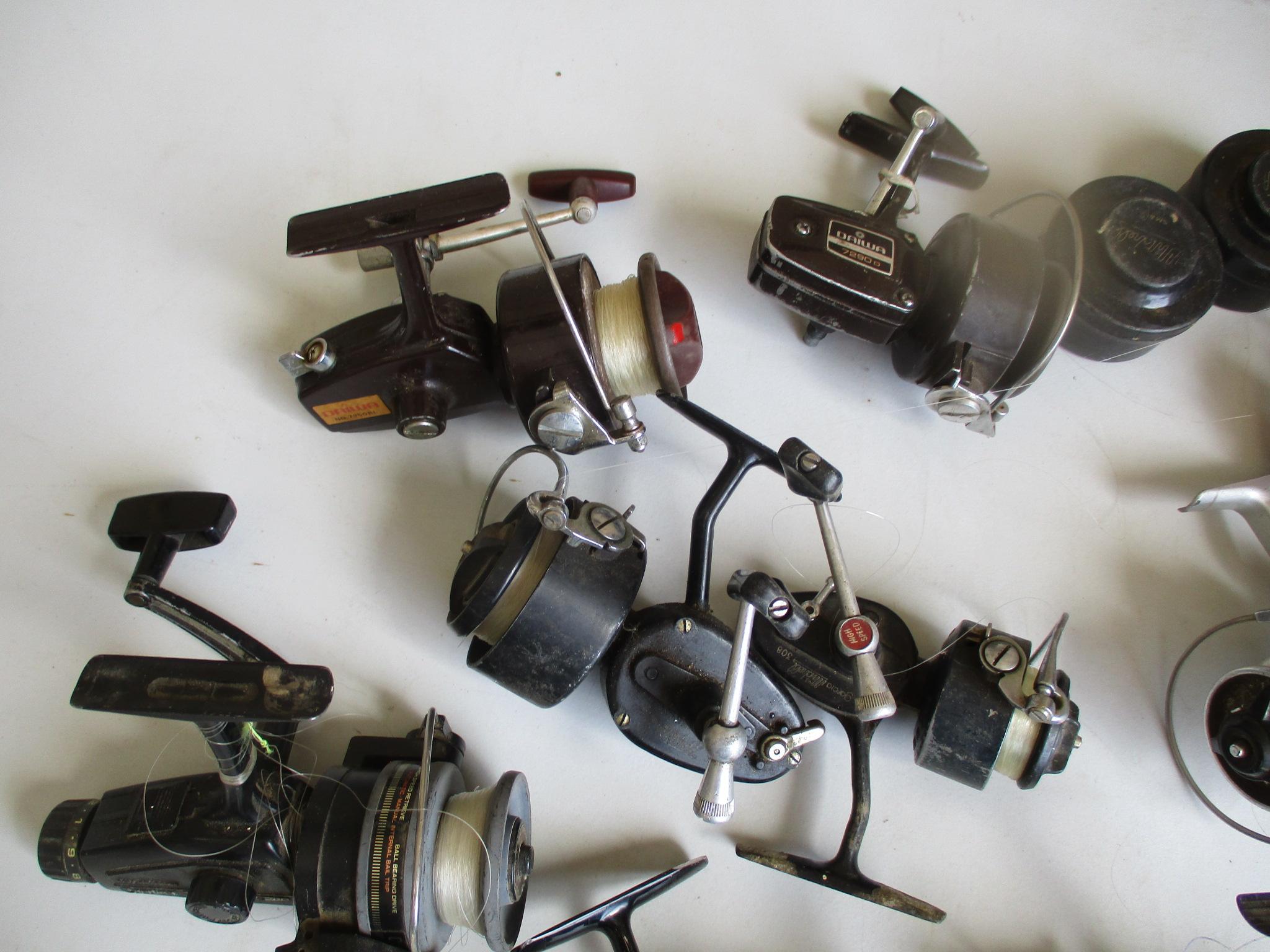 Assrt of reels, Daiwa, Mitchell, Berkley