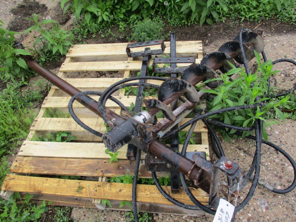 Hyd auger for combine hopper