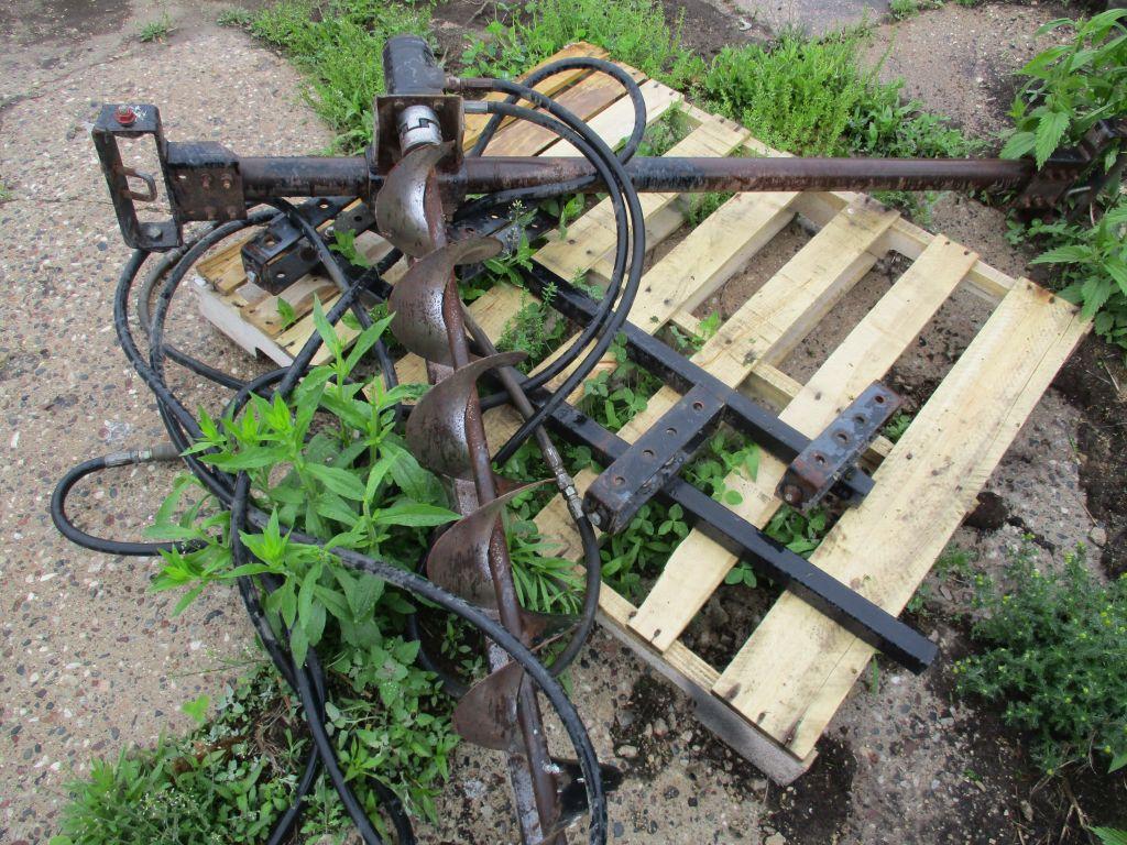 Hyd auger for combine hopper