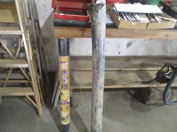 Tractor battery box cover and 2 rolls of landscape fabric