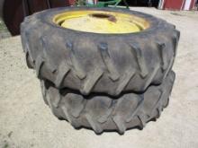 18.4-38 Axle mnt. duals, 9 bolt rims