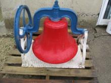 20" Cast iron bell & cradle