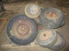 Pallet of misc tires & rims