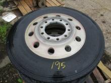 (2) 285/75R 24.5 tires & alum rims