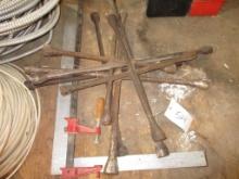 5 Tire irons, square & clamp