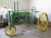 John Deere B Un styled, newer paint, steel spoke wheels, runs & drives, SN#10509