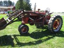 Farmall Super M w/loader, 13.6-38, runs & drives, SN#45068