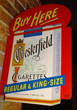 Flanged Chesterfield Cig Sign