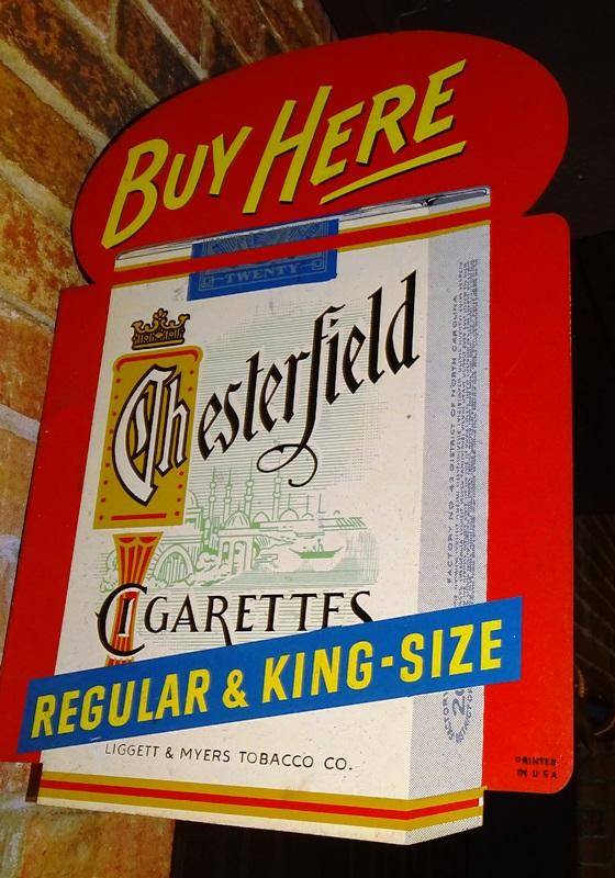 Flanged Chesterfield Cig Sign