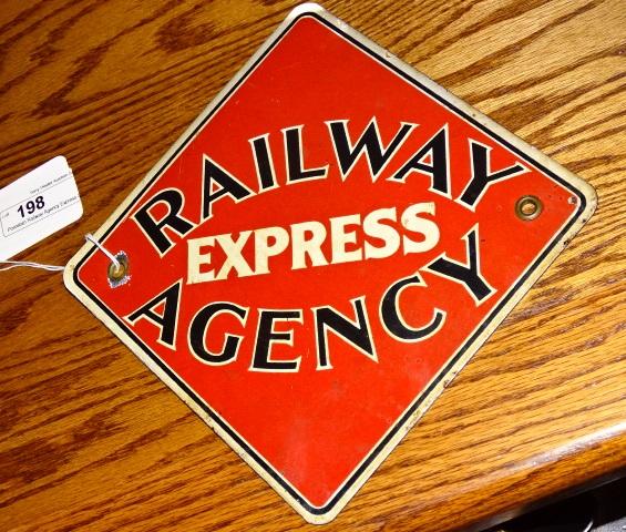 Porcelain Railway Agency Express Sign
