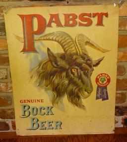 Pabst Cardboard Sign Rock Beer