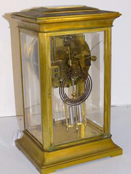 Ansonia Brass Clock Escape Movement-Porcelain Dial