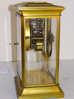Ansonia Brass Clock Escape Movement-Porcelain Dial