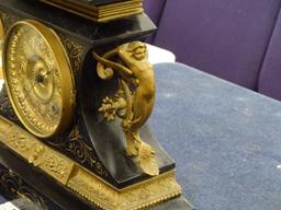 Ansonia (Rosalind) Cast Iron Mantel Clock Cherub