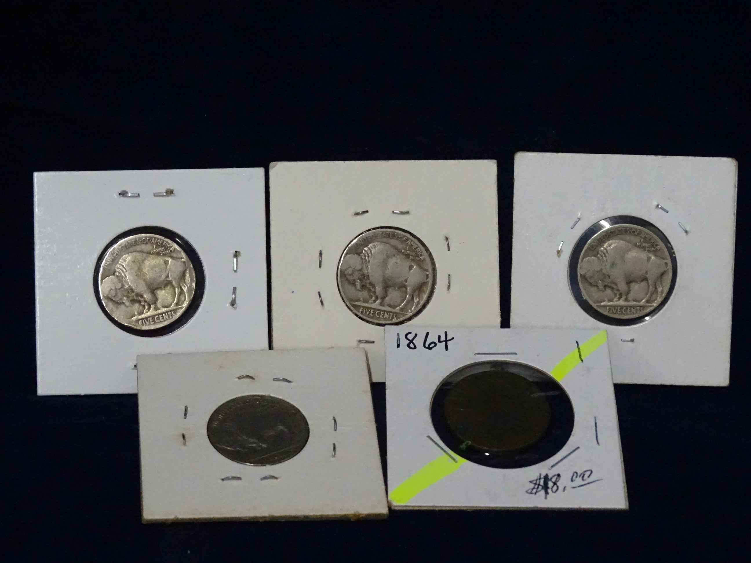4 Buffalo Nichols & 1 2 Cent Coin