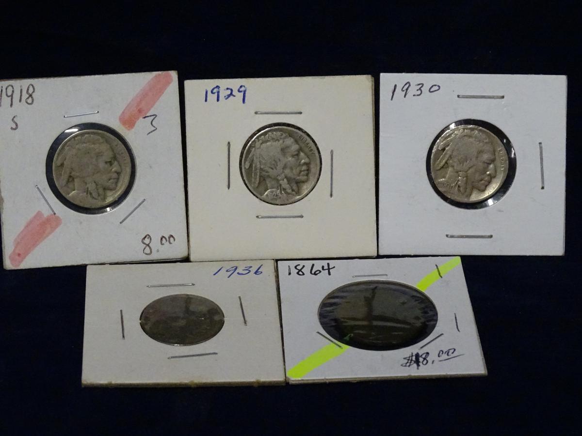 4 Buffalo Nichols & 1 2 Cent Coin