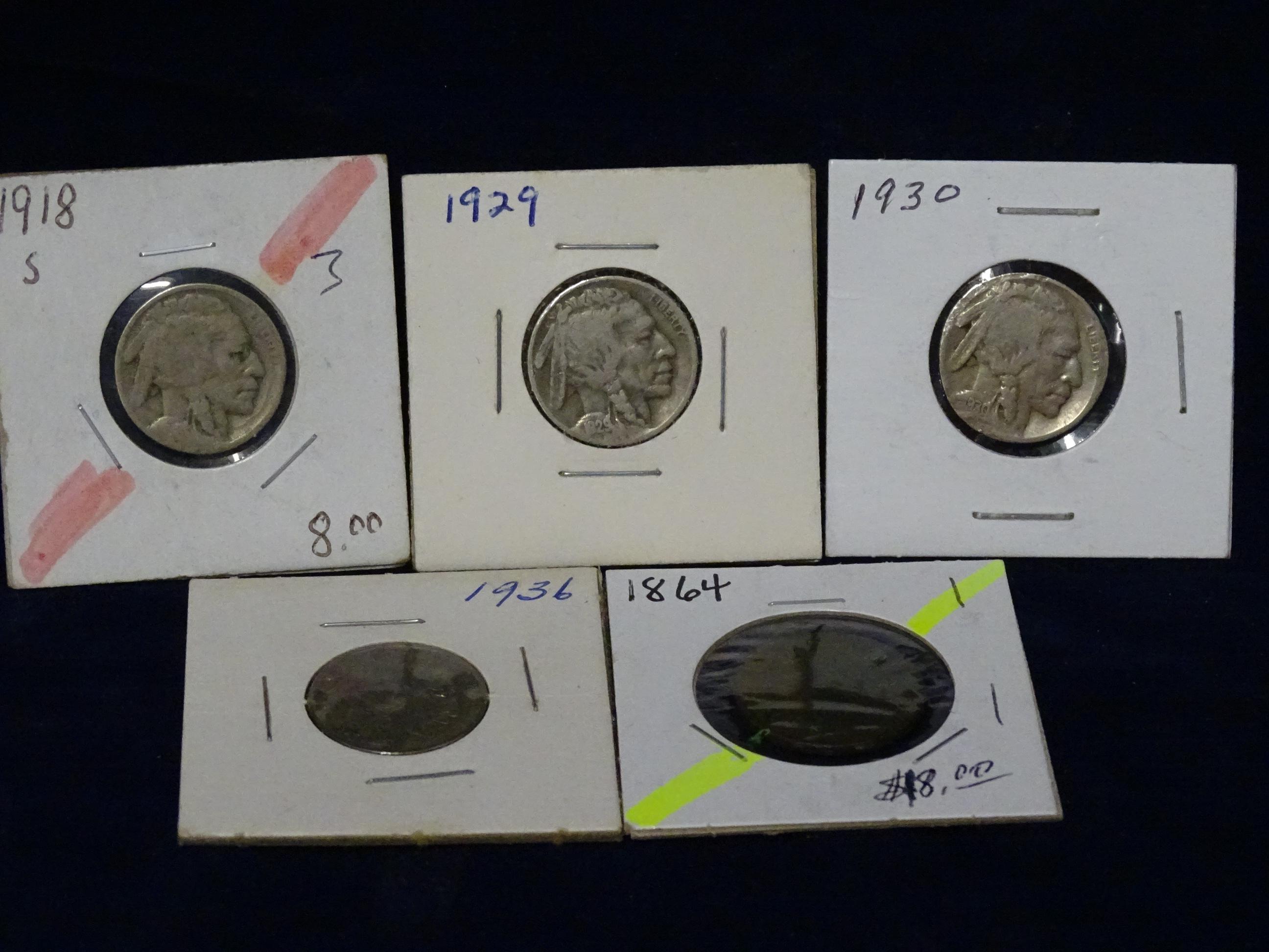 4 Buffalo Nichols & 1 2 Cent Coin
