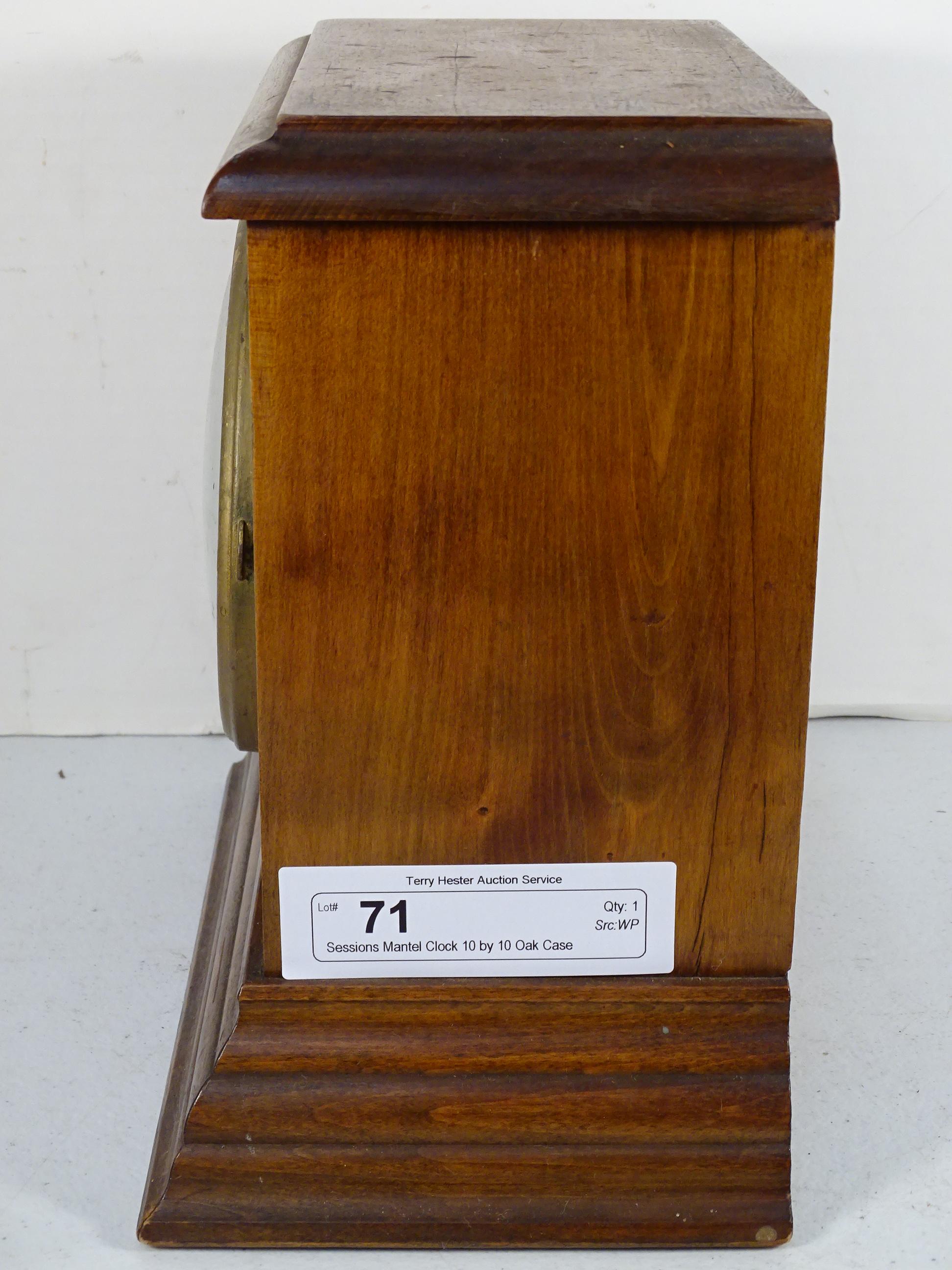 Sessions Mantel Clock 10 by 10 Oak Case