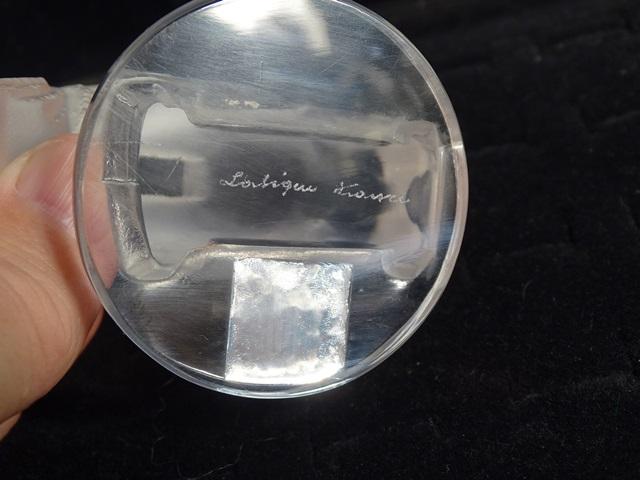 LALIQUE FROSTED CRYSTAL "RAZORBACK" PAPERWEIGHT