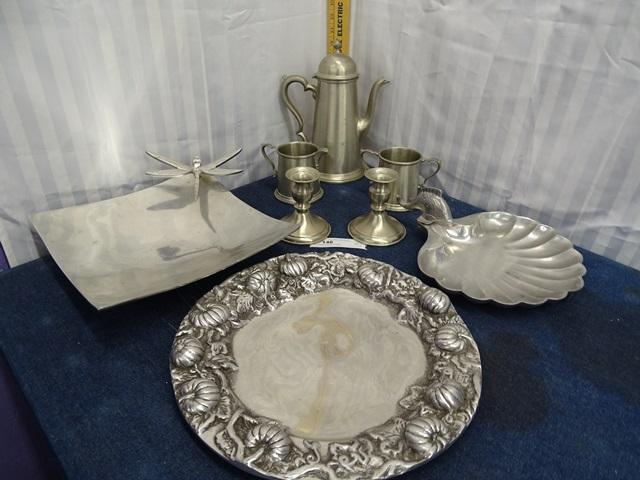 Collection of 8 Psc. of Pewter
