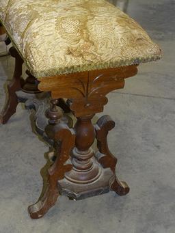 Walnut Victorian Sewing Stool