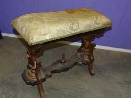 Walnut Victorian Sewing Stool