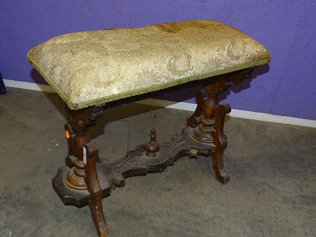 Walnut Victorian Sewing Stool