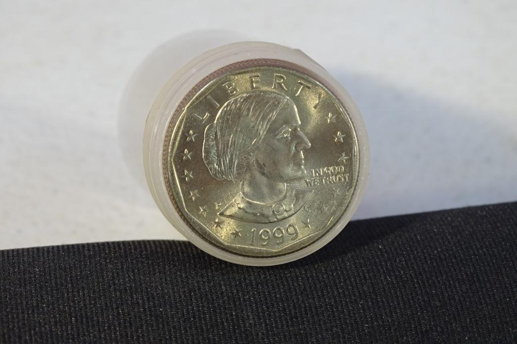 25 EA 1999 P Susan B Anthony UNC Dollars