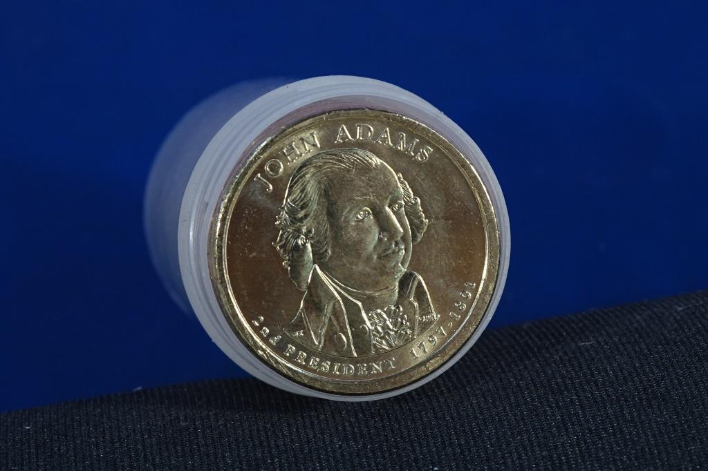 25EA 2007P UNC JOHN ADAMS DOLLARS