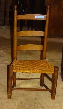 PRIMITIVE SLIPPER SHAKER STYLE CHAIR-PEGGED