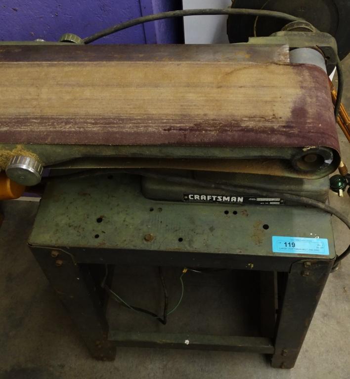 LARGE CRAFTSMAN BELT AND DISC SANDER WITH STAND