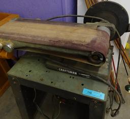 LARGE CRAFTSMAN BELT AND DISC SANDER WITH STAND
